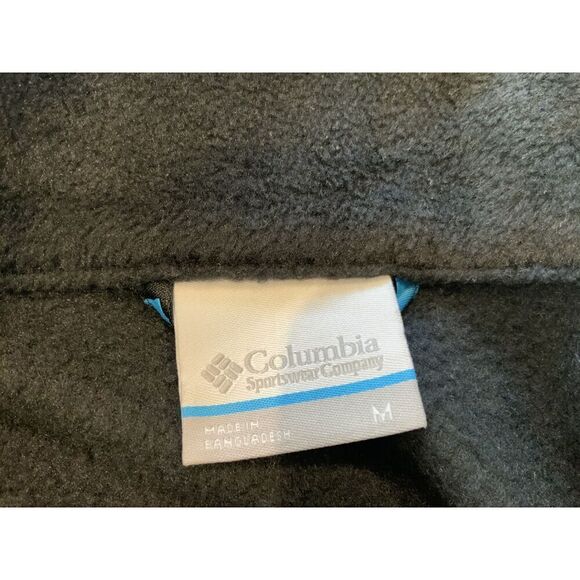 Columbia Black Fleece Full-Zip High Collar Logo Unisex Jacket Size Medium - Picture 10 of 13
